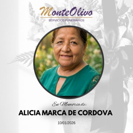 ALICIA MARCA DE CORDOVA