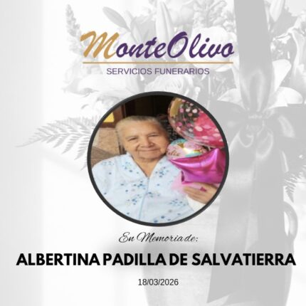 ALBERTINA PADILLA DE SALVATIERRA